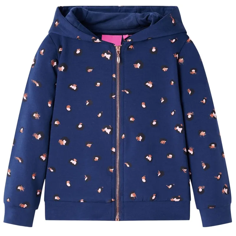 Sweatshirt à capuche pour enfants bleu marine 128
