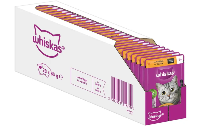 Whiskas Nassfutter 1+ Geflügel in Sauce 28 x 85 g