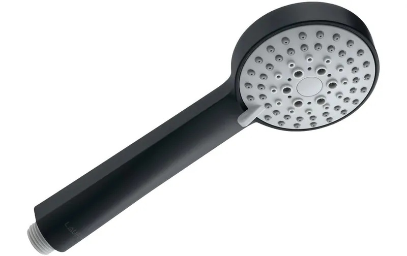 Laufen Duschbrause Stella 80 schwarz matt 3 Strahlarten, Ø 80 mm