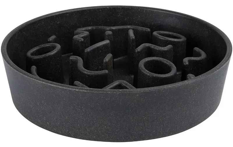 District 70 Bambusnapf Bamboo Dog Slow Feeder Ø 21 cm, Dunkel-grey