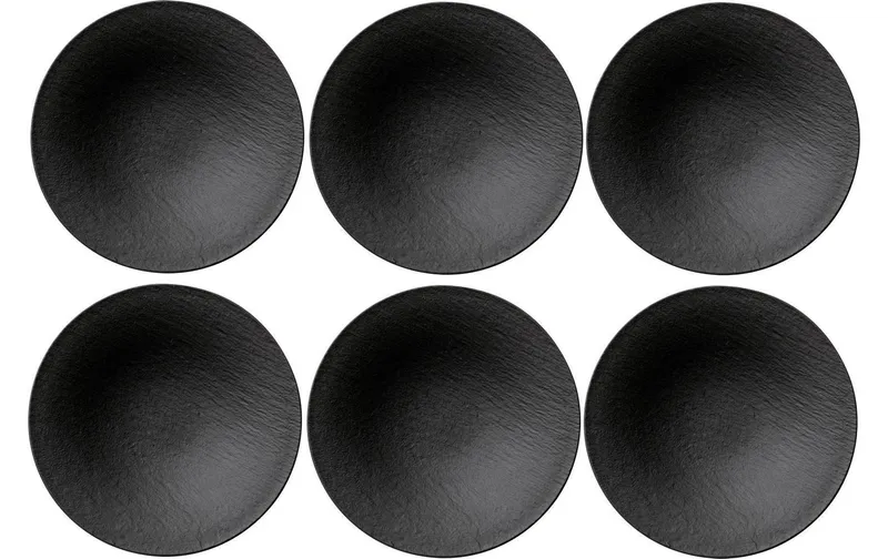 Villeroy & Boch Suppen- & Pastateller Manufacture Rock 6 pièces, noir