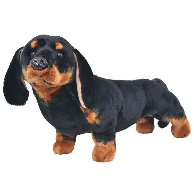 Plüschtier Hund Dackel Stehend Plüsch black XXL