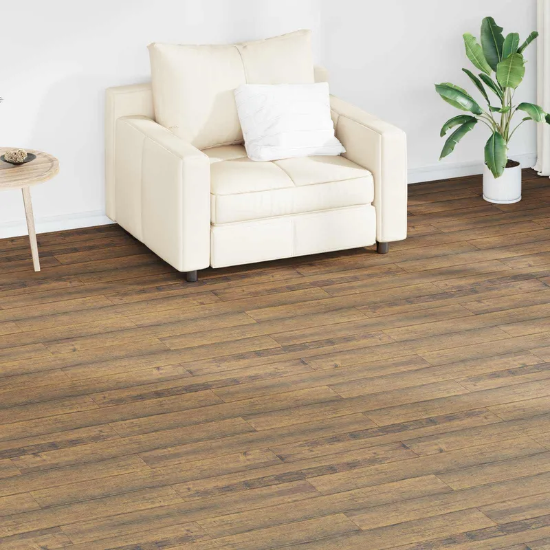 Planches de sol Brun Noyé 2,51 m² 18 pièces PVC