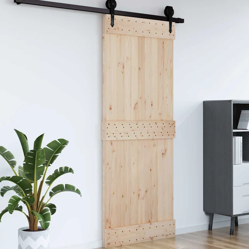 Porte NARVIK 80 x 210 cm Bois de pin massif (non traité)