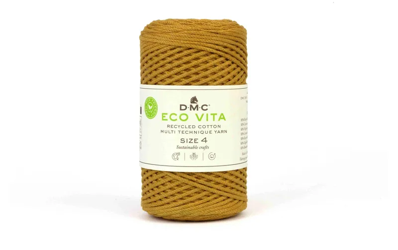 DMC Baumwollgarn Eco Vita 4 Senfgelb