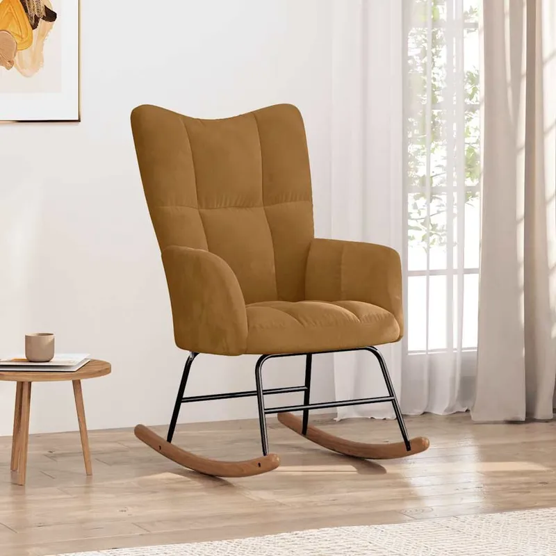 Schaukelstuhl brown Samt