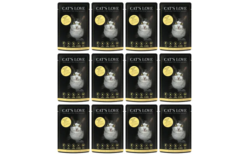 Cat's Love Nassfutter Adult Huhn, 12 x 85 g