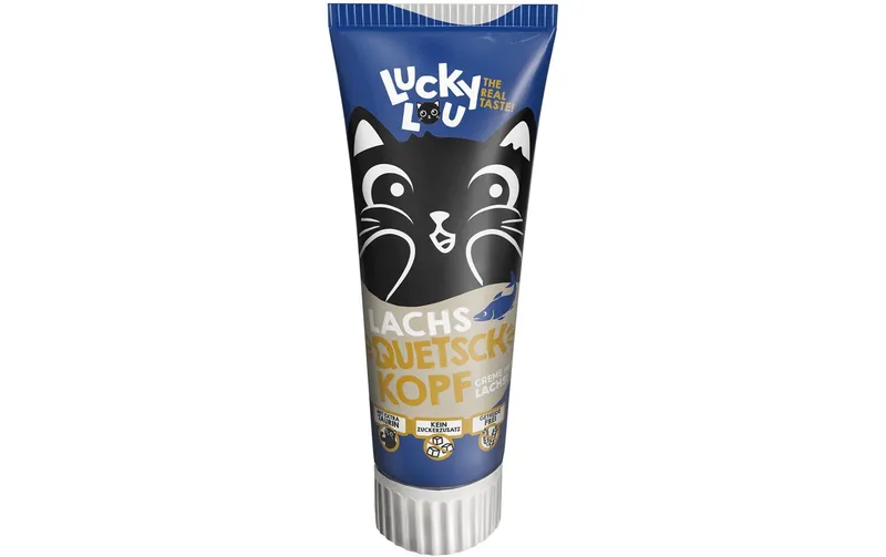 Lucky Lou Katzen-Snack Tube Quetschkopf Lachs 75 g