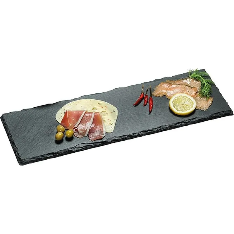 Kesper Servierplatte Schiefer XL Rechteckig Schwarz 56 x 18 cm