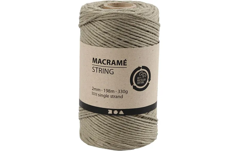 Creativ Company Baumwollgarn Makramé 330 g, vert