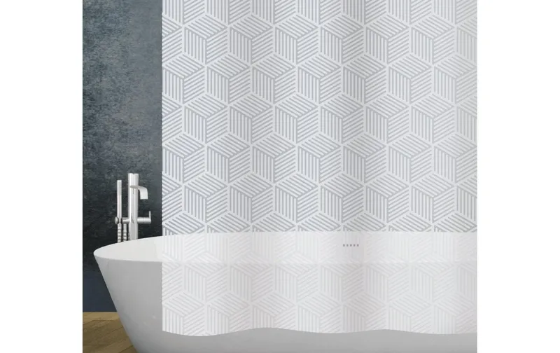 diaqua® Duschvorhang Cubic 180 x 200 cm, Silber