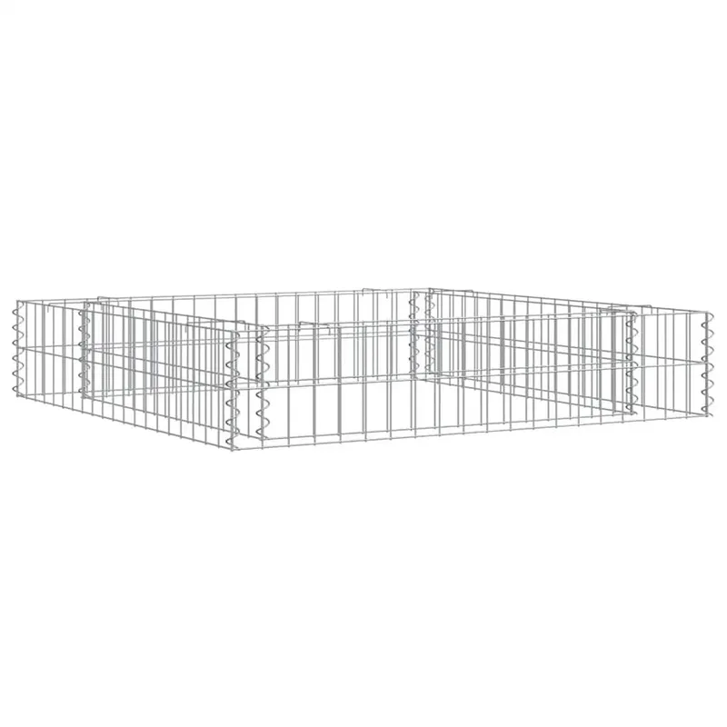 Gabionen-Hochbeet Verzinkter Stahl 100x100x20 cm