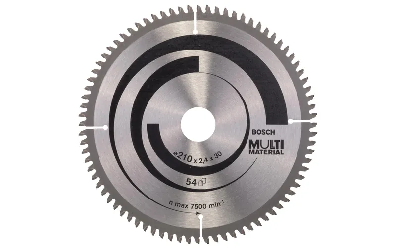 Bosch Professional Kreissägeblatt Multi Material, 210 x 30 x 2.5 mm, Z 80