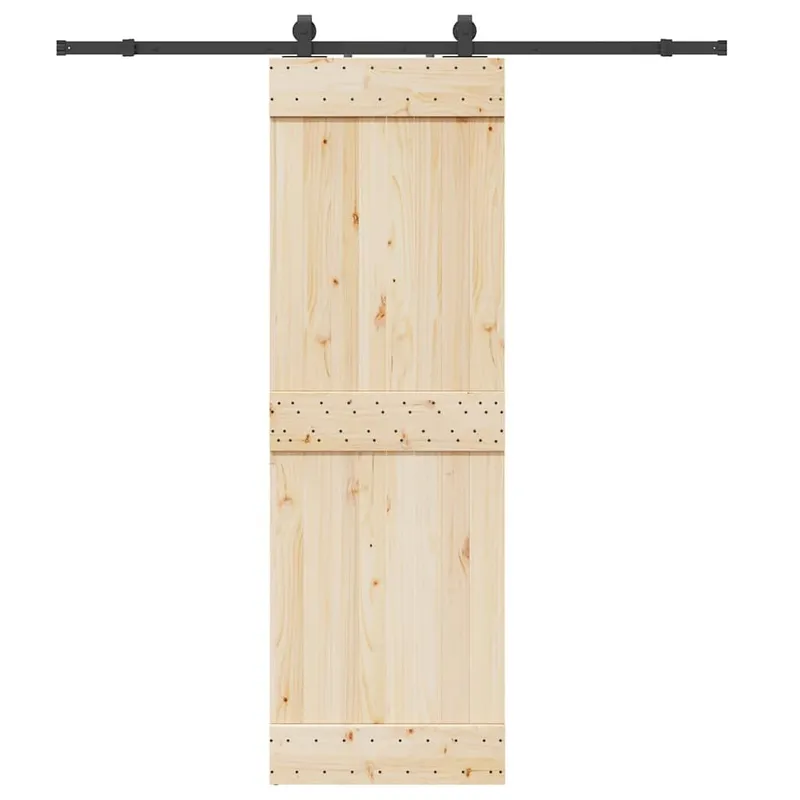Schiebetürbeschlag-Set 200 cm Stahl nero