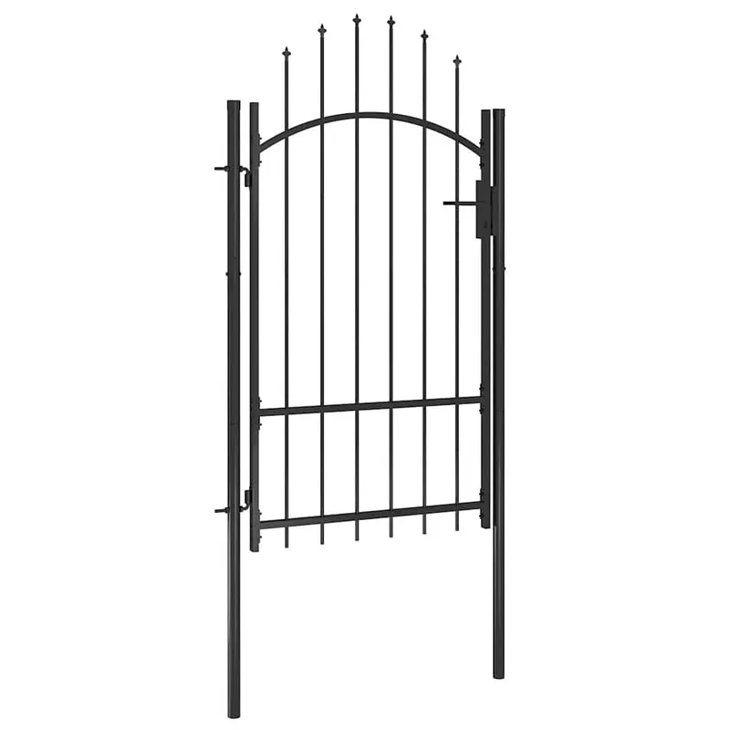 Portail de jardin Woerden acier 1x1,7 m noir