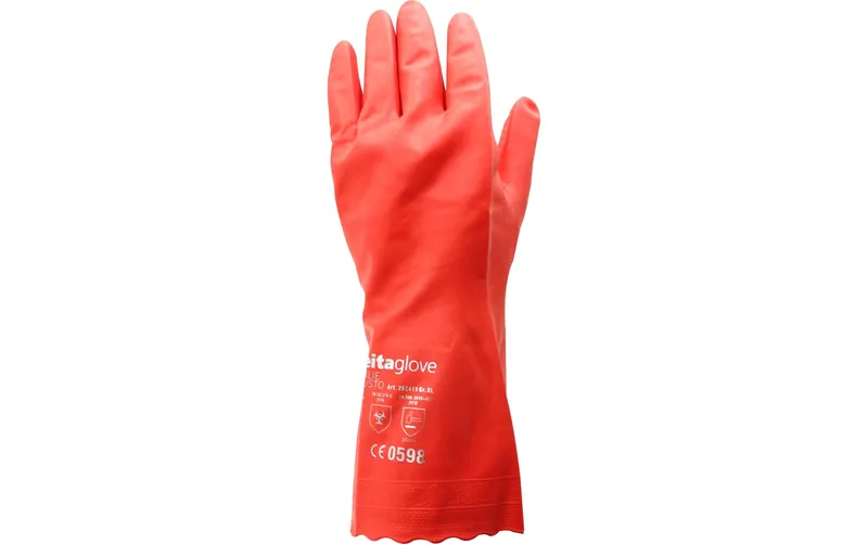 Weita Reinigungshandschuh Charlie Robusto S 1 pieces, red