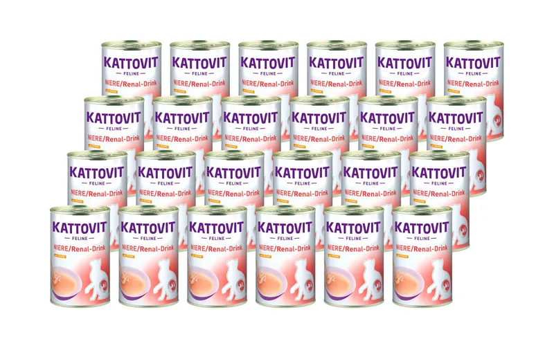 Kattovit Katzen-Snack Niere/Renal Drink, Huhn, 24 x 135 ml