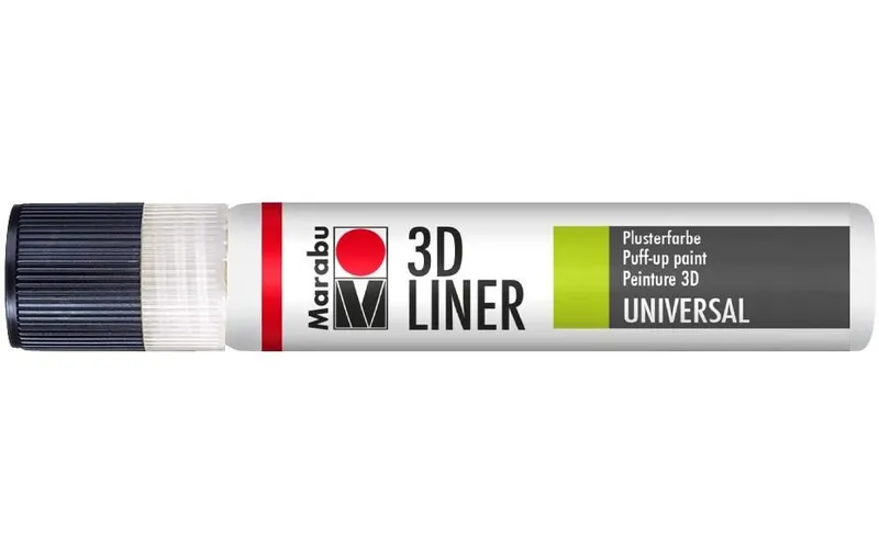 Marabu Textilfarbe 3D-Liner, 25 ml, blanc