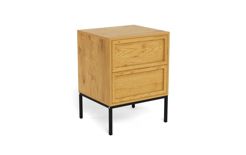 AC Design Nachttisch Palmdale Hellbraun, 45.6 x 40 x 61 cm