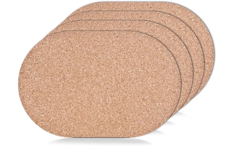 Zeller Present Tischset Kork oval 4 pièces 29 cm x 44 cm, brun