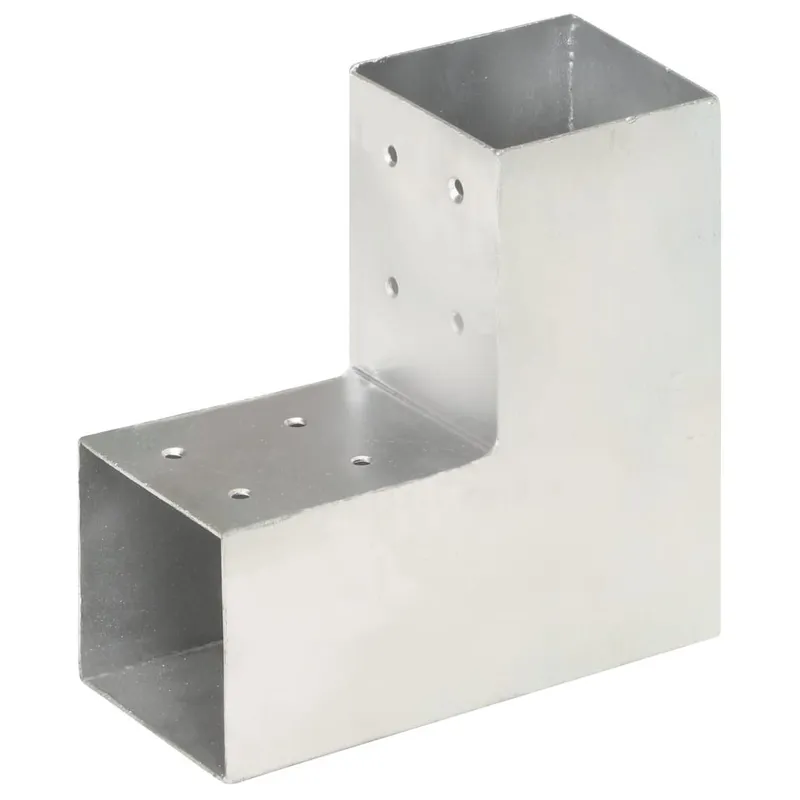 Connecteur de poteau Forme en L Métal galvanisé 81x81 mm