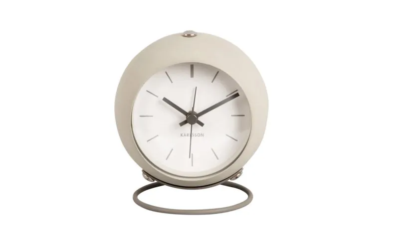 KARLSSON Klassischer Wecker Globe Beige