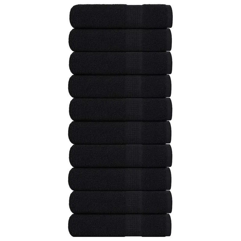 Duschtücher FROGN 10 Stk. Schwarz 70x140 cm 360 g/m²