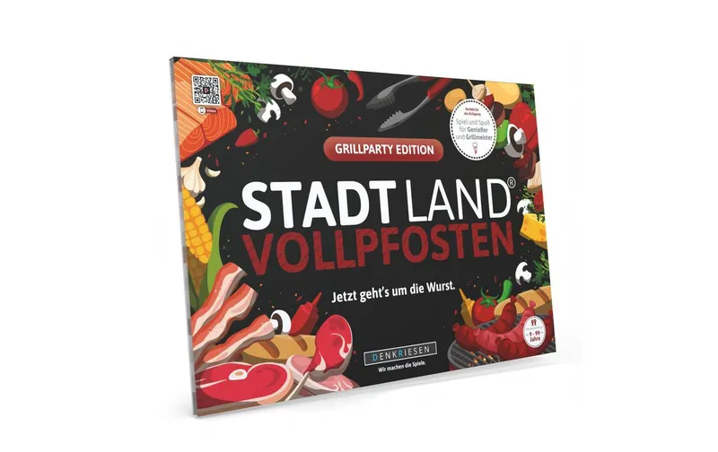 Denkriesen Stadt Land Vollpfosten A4 Block Grillparty Edition -DE
