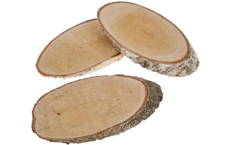 Opiflor Holzscheiben oval, 24-28 cm x 2 cm