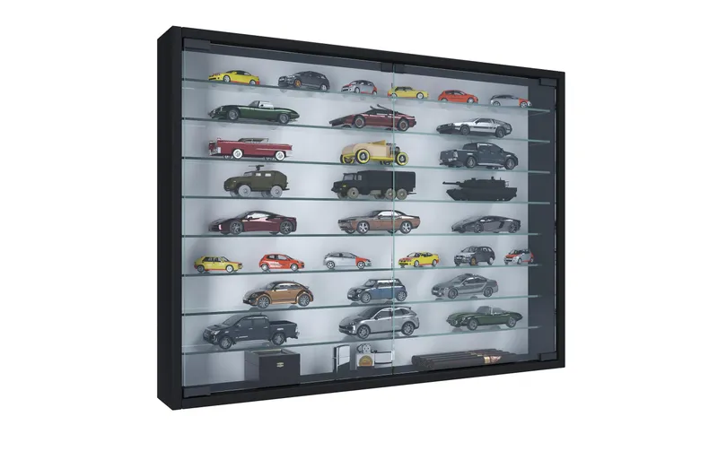 VCM Vitrine Mandosa XXL 80 x 60 cm, Schwarz