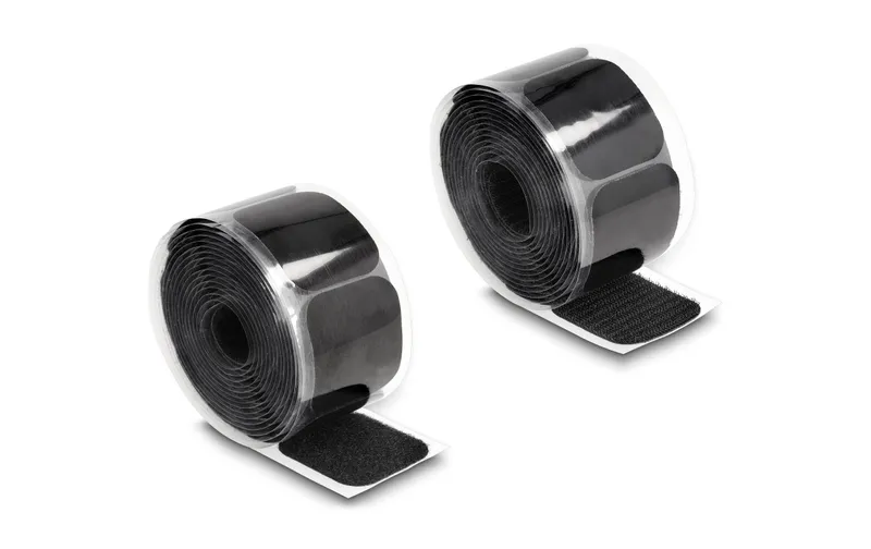 Delock Klettpad auf Rolle selbstklebend nero, 3 m