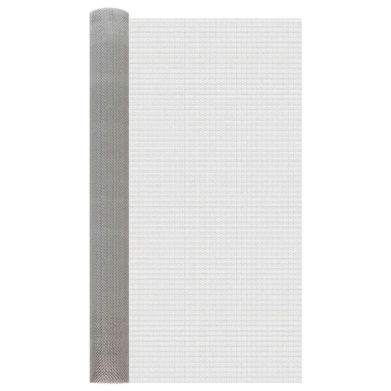 Mesh Bildschirm 100 x 200 cm 6 Mesh Edelstahl 201 Silber