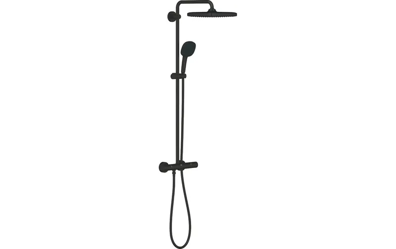 GROHE Vitalio Comfort 250 eckig con Thermostatarmatur Mattschwarz