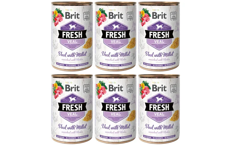 Brit Nassfutter Fresh Veal with Millet 6 x 400 g