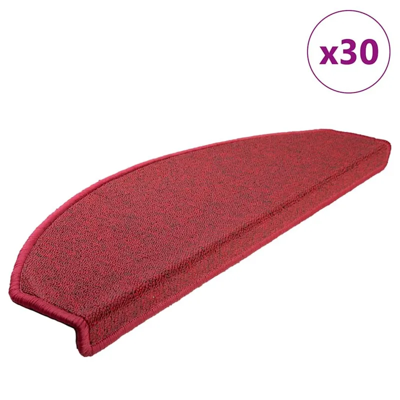 Stufenmatten 30 Stk. 65x24x4 cm Rot Halbrund Groß
