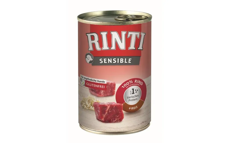 Rinti Nassfutter Sensible Dose Rind + Reis, 400 g