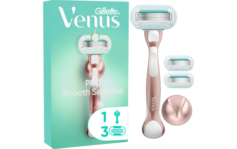 Gillette Venus Damenrasierer Pro Smooth Sensitive 3er + Handstück