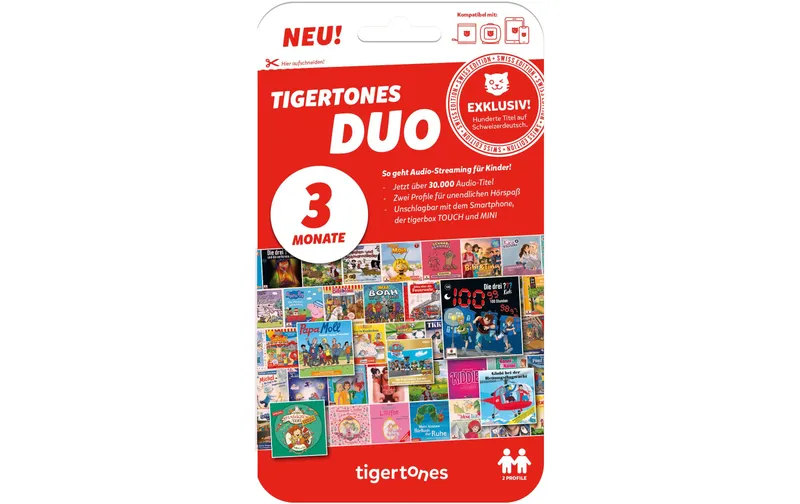 Tigermedia tigertones Duo – Ticket Swiss Edition 3 Monate