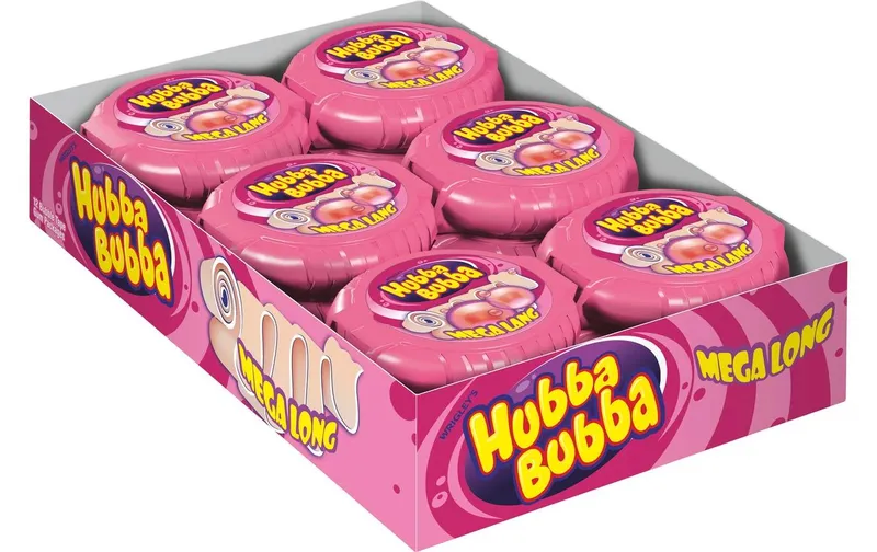 Hubba Bubba Kaugummi Rolle Mega Lang Fancy Fruit 12 x 56 g