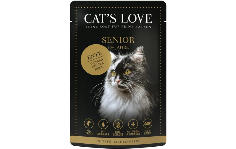 Cat's Love Nassfutter Senior Ente, 85 g
