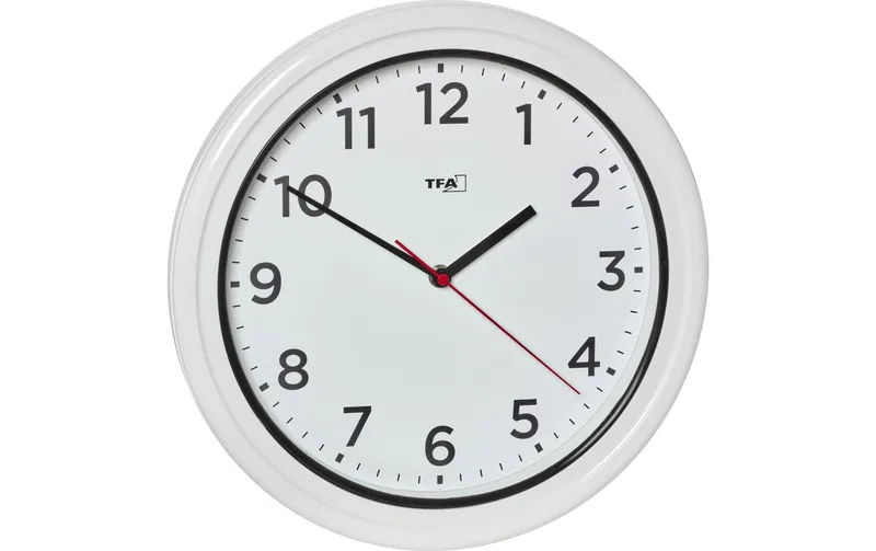 TFA Dostmann Wanduhr white