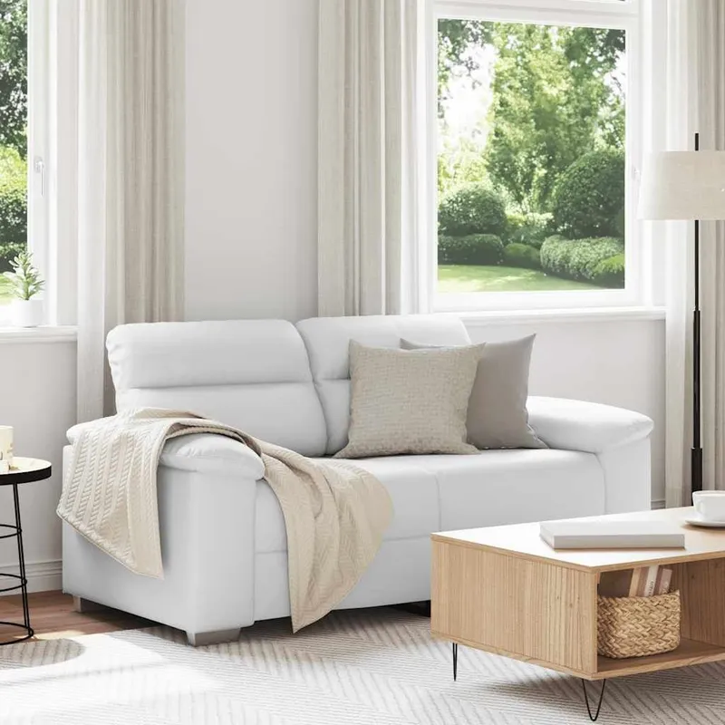 2-Sitzer-Sofa bianco 160x81x84 cm Kunstleder