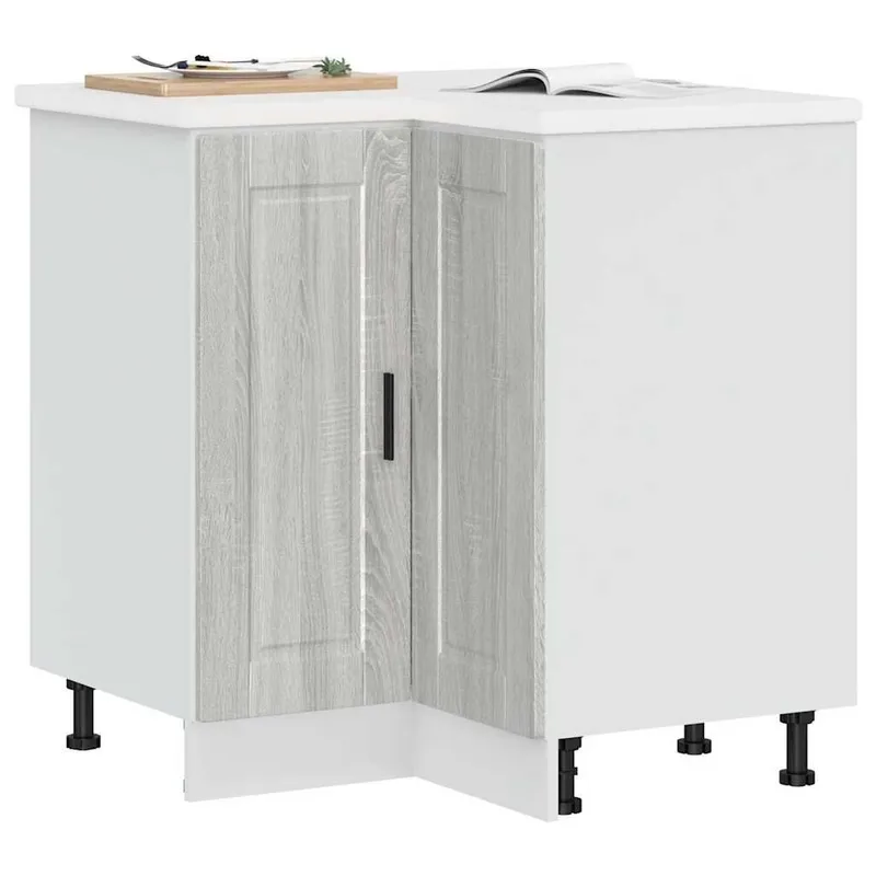 Küchen-Eckunterschrank Porto grigio Sonoma derivato del legno
