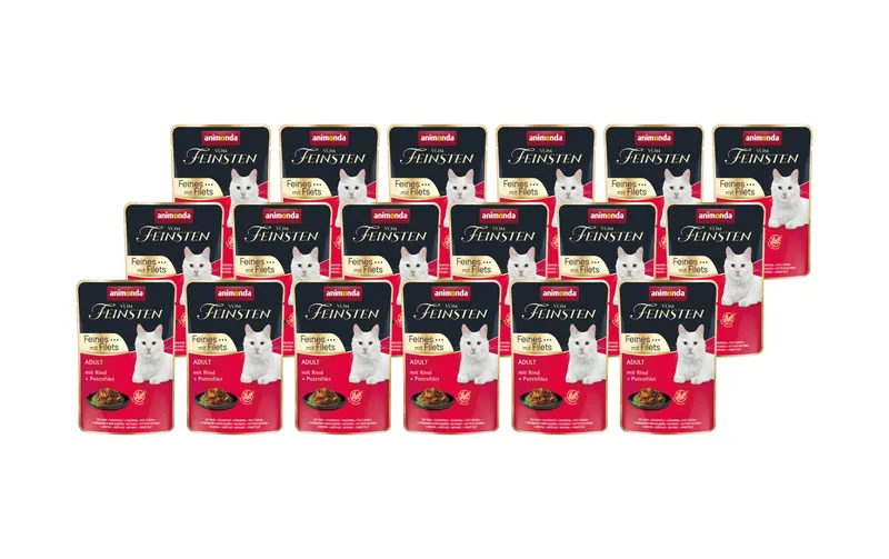 animonda Nassfutter Vom Feinsten con Filet Rind & Pute, 18 x 85 g