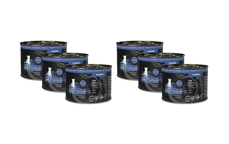 catz finefood Nassfutter Purrrr No.117 Truthahn, 6 x 200 g