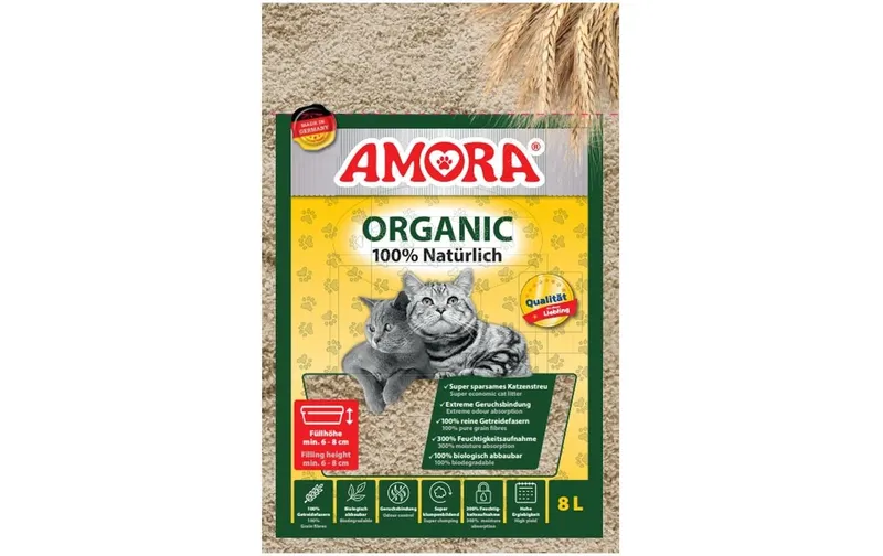 AMORA Katzenstreu Organic, 8 l