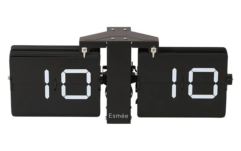 Esmée Wanduhr Flip Clock nero
