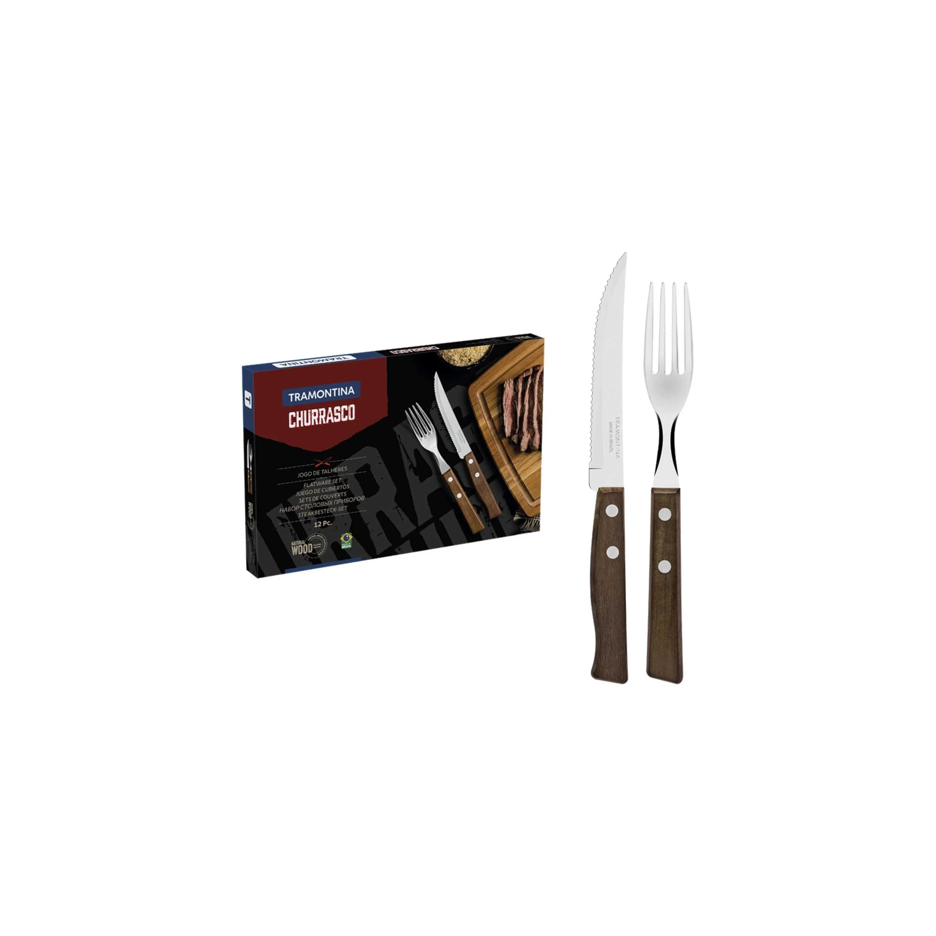 Tramontina Churrasco Tradicional Silber/Braun