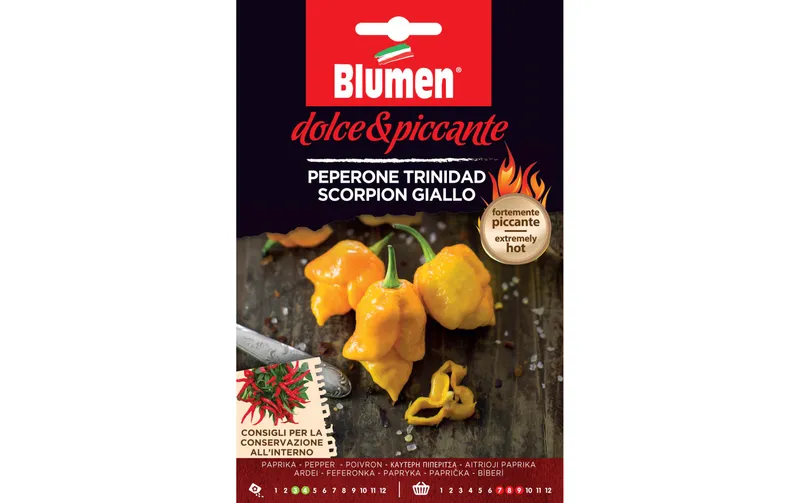 Blumen Samen Paprika Trinidad Scorpion Giallo