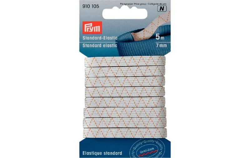 Prym Elastikband white, 5 m x 7 mm